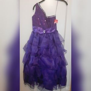 new purple dress for 8 year old girl